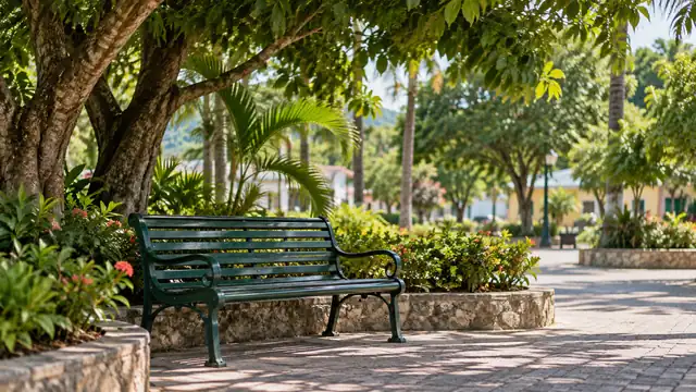 AI-generated illustrative image: Parque Central de Pedernales